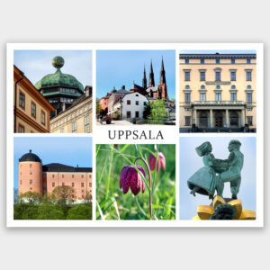 Uppsala bildkollage, vykort A6