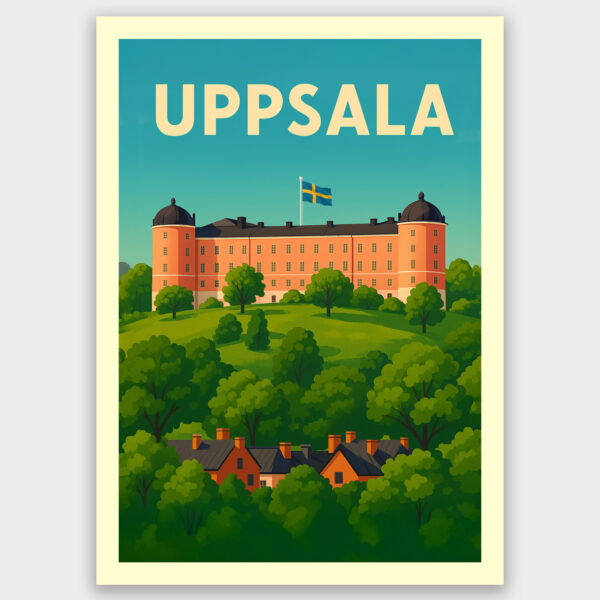 Uppsala Slott, vykort A6