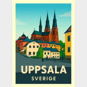 Uppsala Domkyrka, Gamla Torget, vykort A5